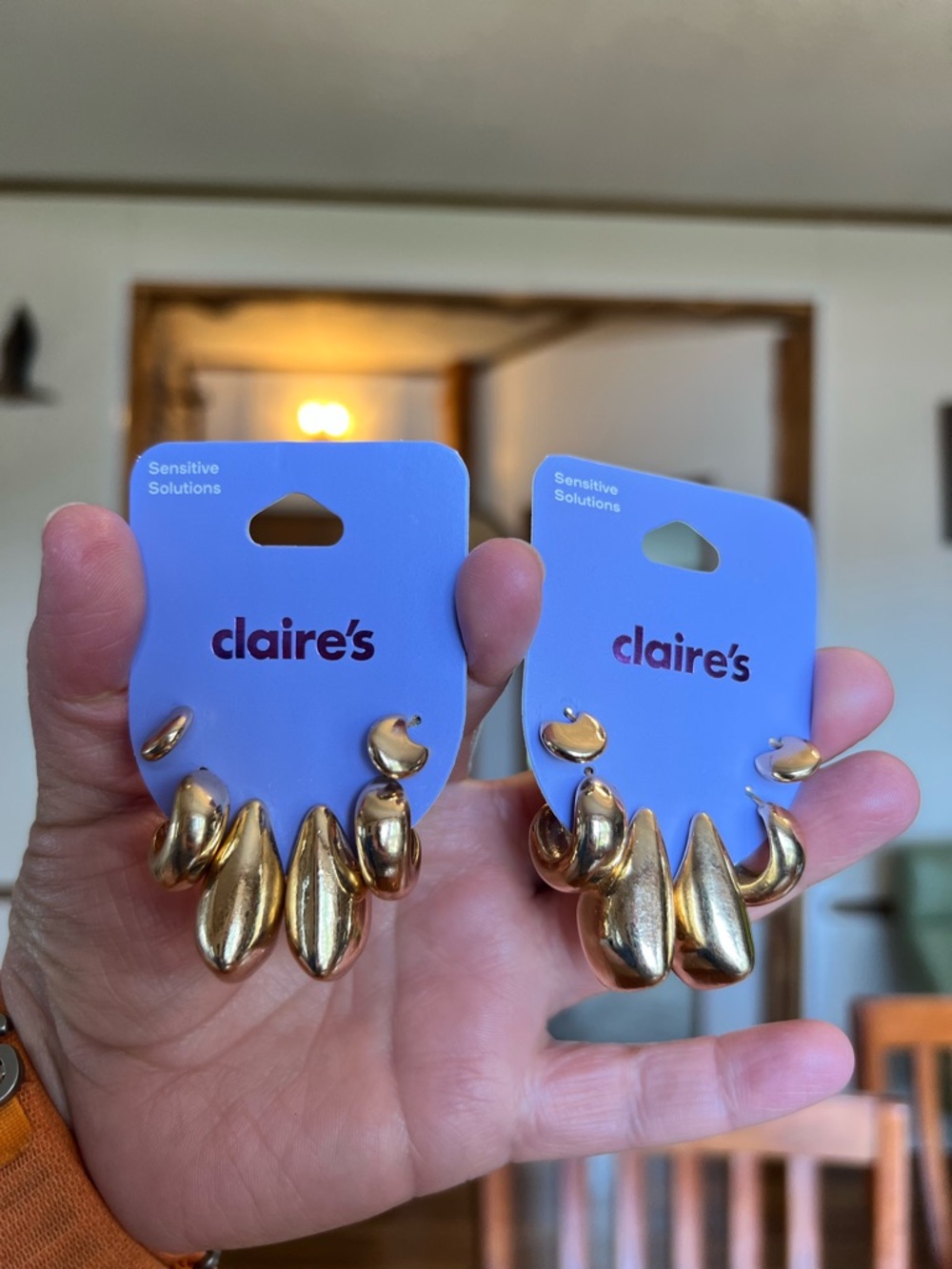 Claire's Gold Tone Statement Clip-On Earrings